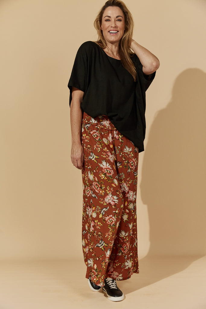 Flourish Pant - Rust - Isle of Mine Clothing - Pant Relaxed Casual