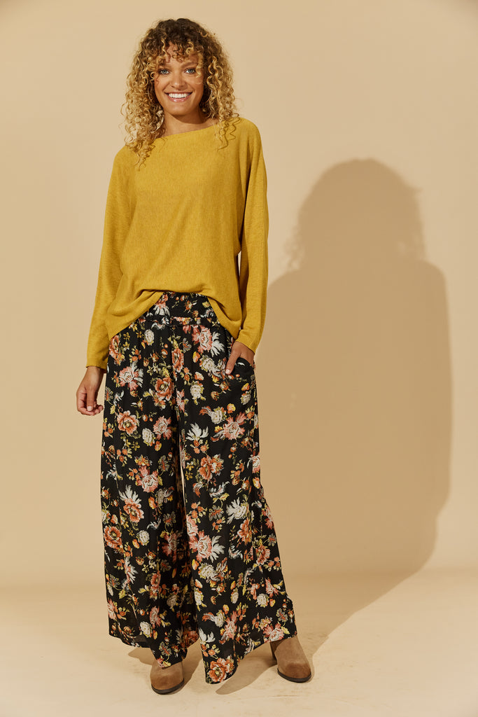 Flourish Pant - Black - Isle of Mine Clothing - Pant Relaxed Casual