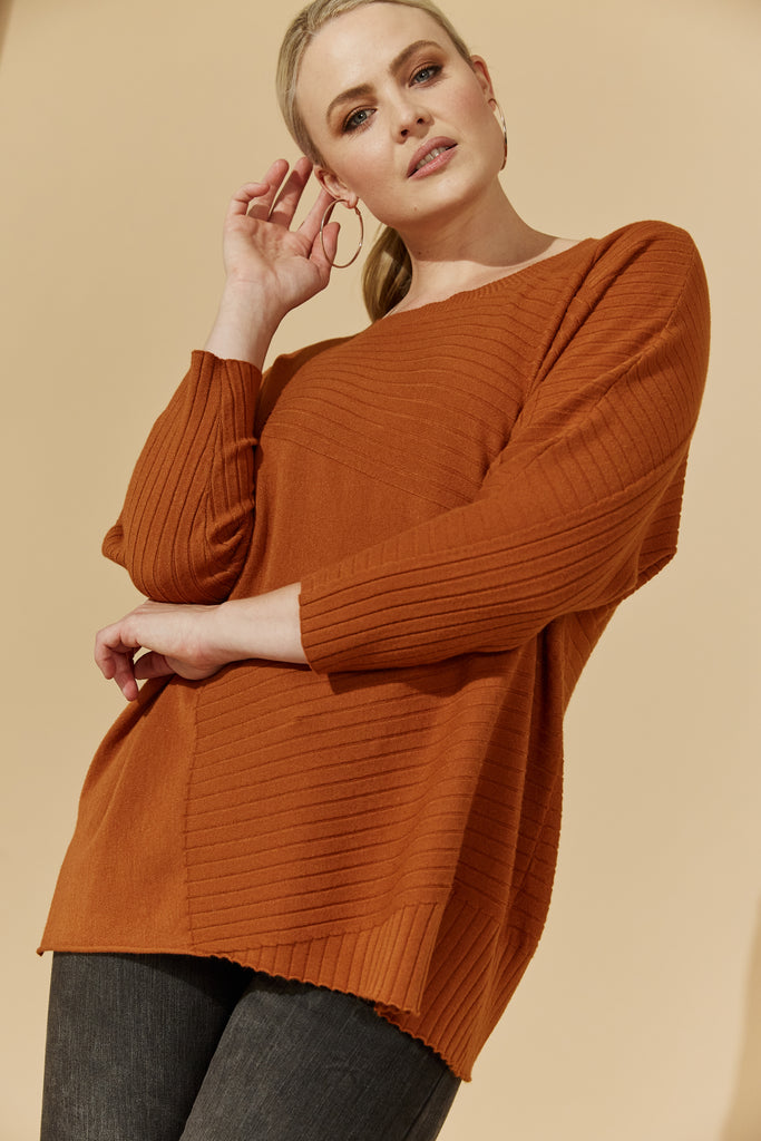 Virtue Knit - Rust - Isle of Mine Clothing - Knit Jumper One Size