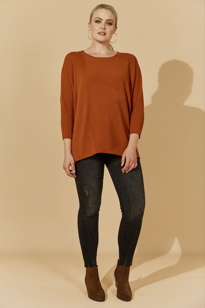 Virtue Knit - Rust - Isle of Mine Clothing - Knit Jumper One Size