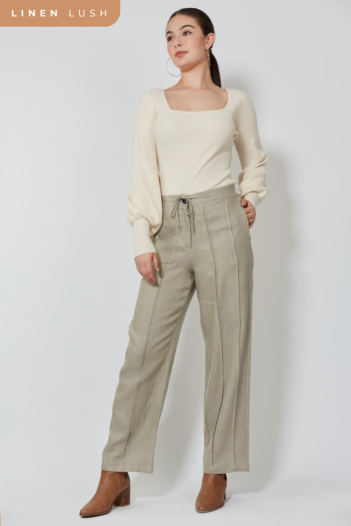 Wintour Pleat Pant - Peyote - Isle of Mine Clothing - Pant Relaxed Linen