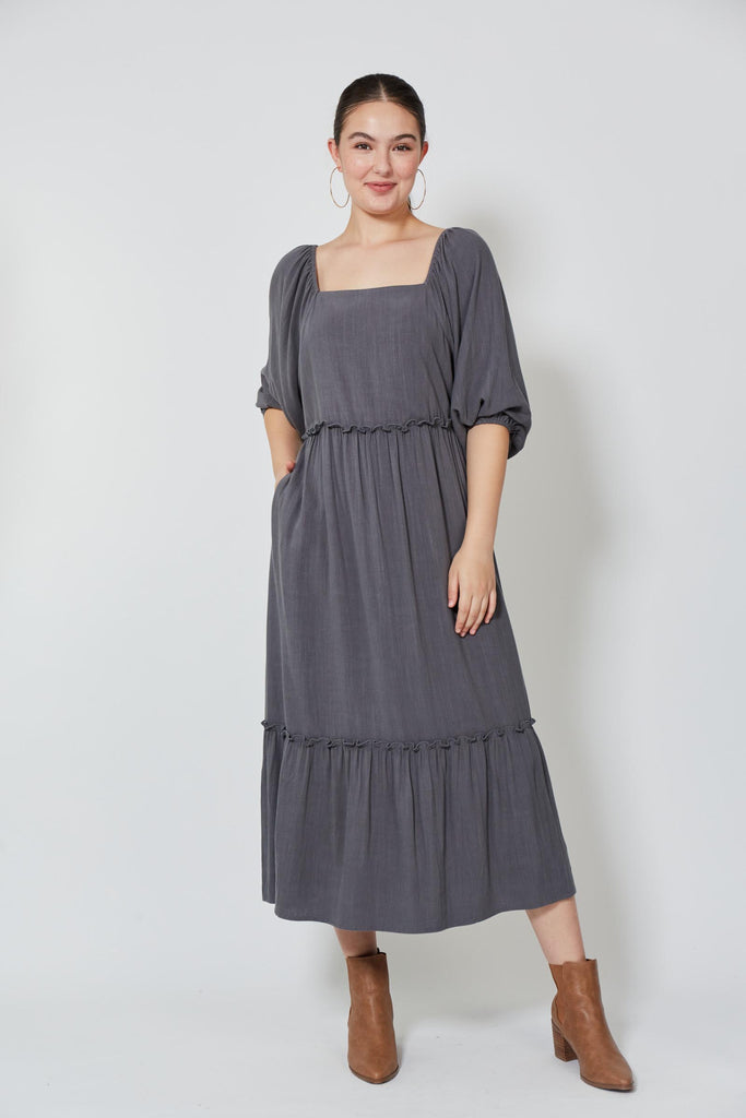 Vera Tiered Maxi - Paloma - Isle of Mine Clothing - Dress Maxi Linen