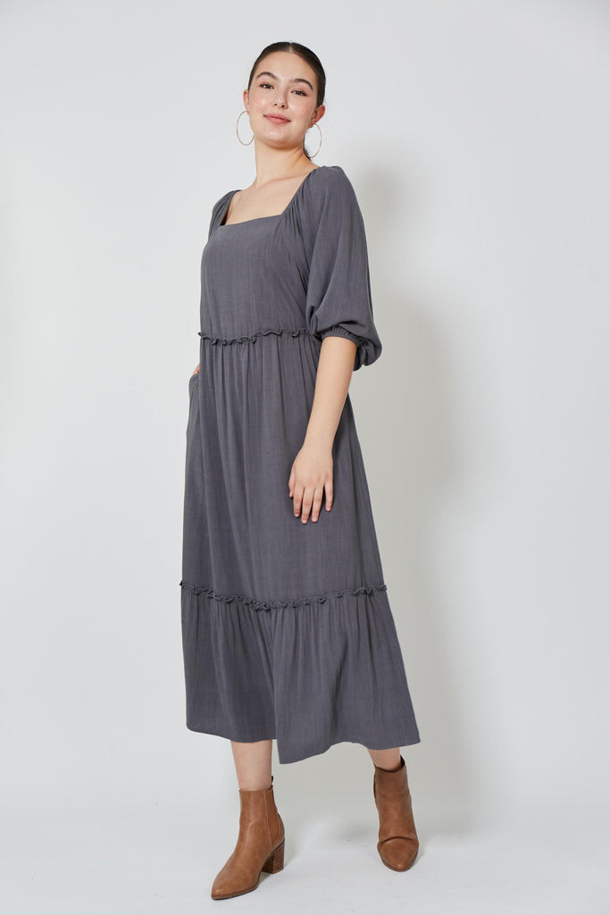 Vera Tiered Maxi - Paloma - Isle of Mine Clothing - Dress Maxi Linen