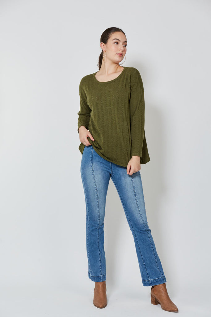 Thalia Jumper - Evergreen - Isle of Mine Clothing - Knit Jumper