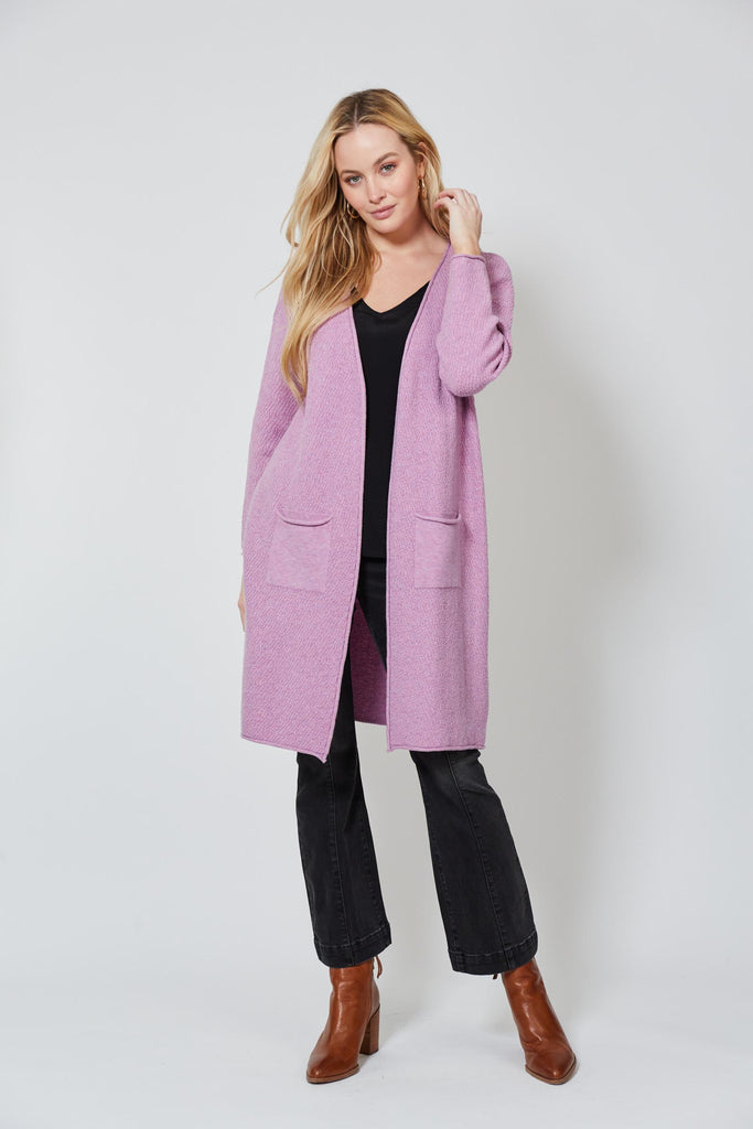 Carson Cardigan - Lilac - Isle of Mine Clothing - Knit Cardigan Long