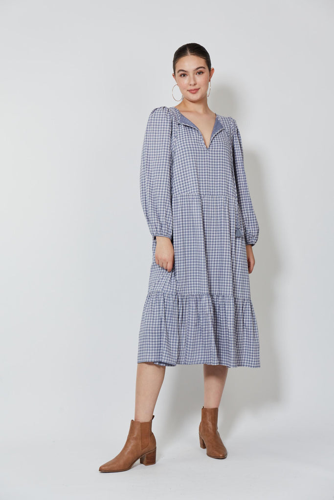 Joni Tiered Dress - Yale - Isle of Mine Clothing - Dress Maxi